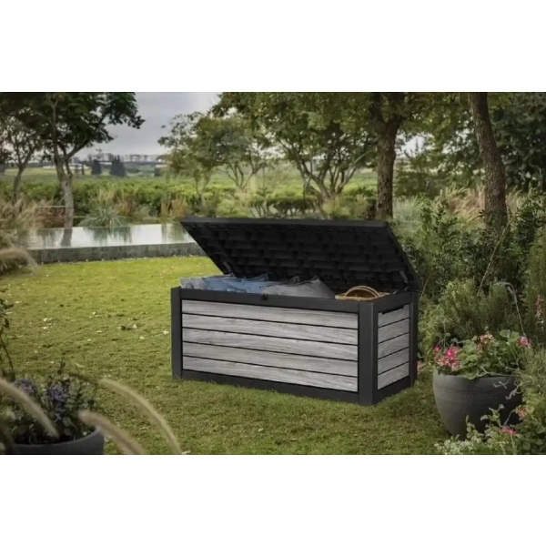 Skrzynia ogrodowa Deco deck 630 l szara, Keter